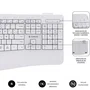 SUBBLIM Combo Dual Prowave SUBKBC-DCOPW1 - Teclado y Ratón Ergonómicos Inalámbricos Recargables, Español QWERTY, Bluetooth 5.3 y USB, Multidispositivo, Blanco